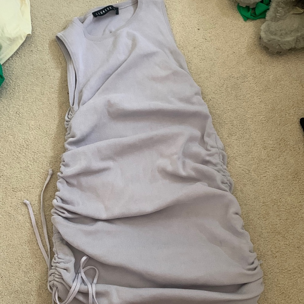 lilac knit dress